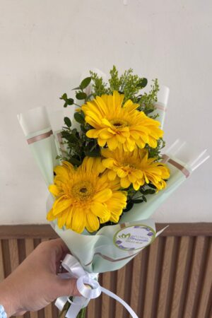 Ramo de 3 Gerberas amarillas